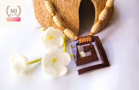 Coconut Shell Necklace, Women's Necklace, Anniversary Gift,Valentine Gifts.