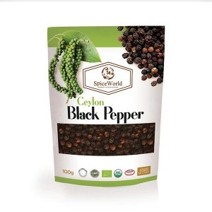 Black Pepper Corn Pouch 50g & 100g Spice World SM Lanka Spices