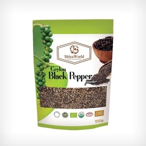 Black Pepper Powder Pouch 50g & 100g Spice World SM Lanka Spices