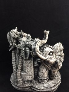 Dolomite Elephant Pen Holder Statue For Gift