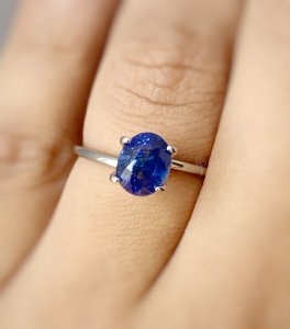 2.02 carat Blue Sapphire has a deep cornflower blue colour ethically sourced from Ceylon origin.