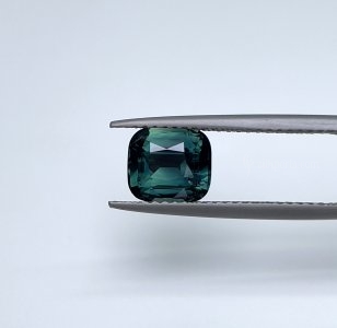 2.08 carat Teal Sapphire is well cut to bring out the best colour and luster