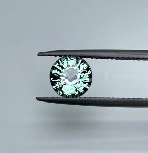 2.16 carat Teal/ Party Sapphire is well cut to bring out the best colour and luster,