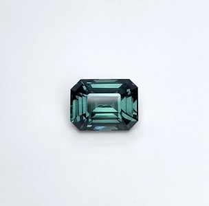 3.23 carat Teal Sapphire is well cut to bring out the best colour and luster