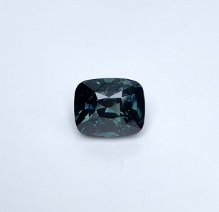 3.50 carat Teal Sapphire is well cut to bring out the best colour and luster