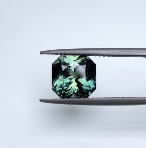 3.58 carat Teal Green party Sapphire is well cut to bring out the best colour and luster,