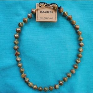 Necklace Cadeaux Citrus Green / Hand made