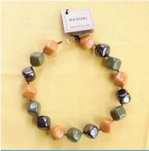 Necklace Cubes Antique Bronze / Hand made