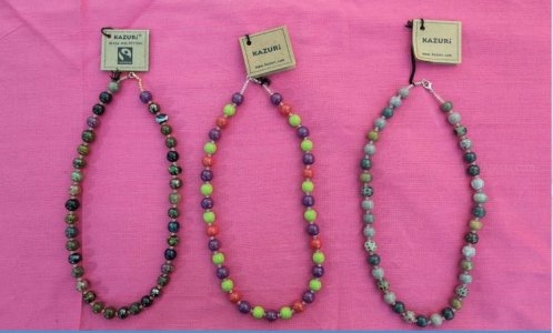 Necklace Kanga Orange / Hand made