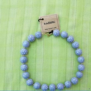 Necklace Plain Rounds Blue Shell | Handmade