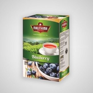 Malithima brand Green tea with Blueberry flavored 100g loose tea