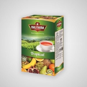 Malithima brand Green tea with Tropical Fruit flavored 100g loose tea
